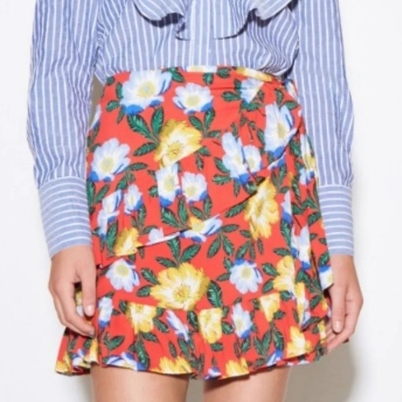 The Fifth Label floral wrap ruffle mini skirt - Picture 1 of 9